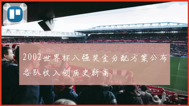 2002世界杯八强奖金分配方案公布各队收入创历史新高