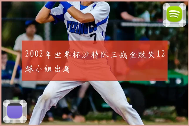 2002年世界杯沙特队三战全败失12球小组出局
